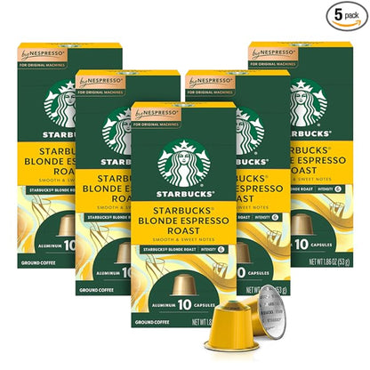 Starbucks by Nespresso Original Line Blonde Roast Espresso 50-count Espresso Pods