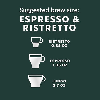 Starbucks by Nespresso Original Line Dark Roast Espresso, 50-count Espresso Pods