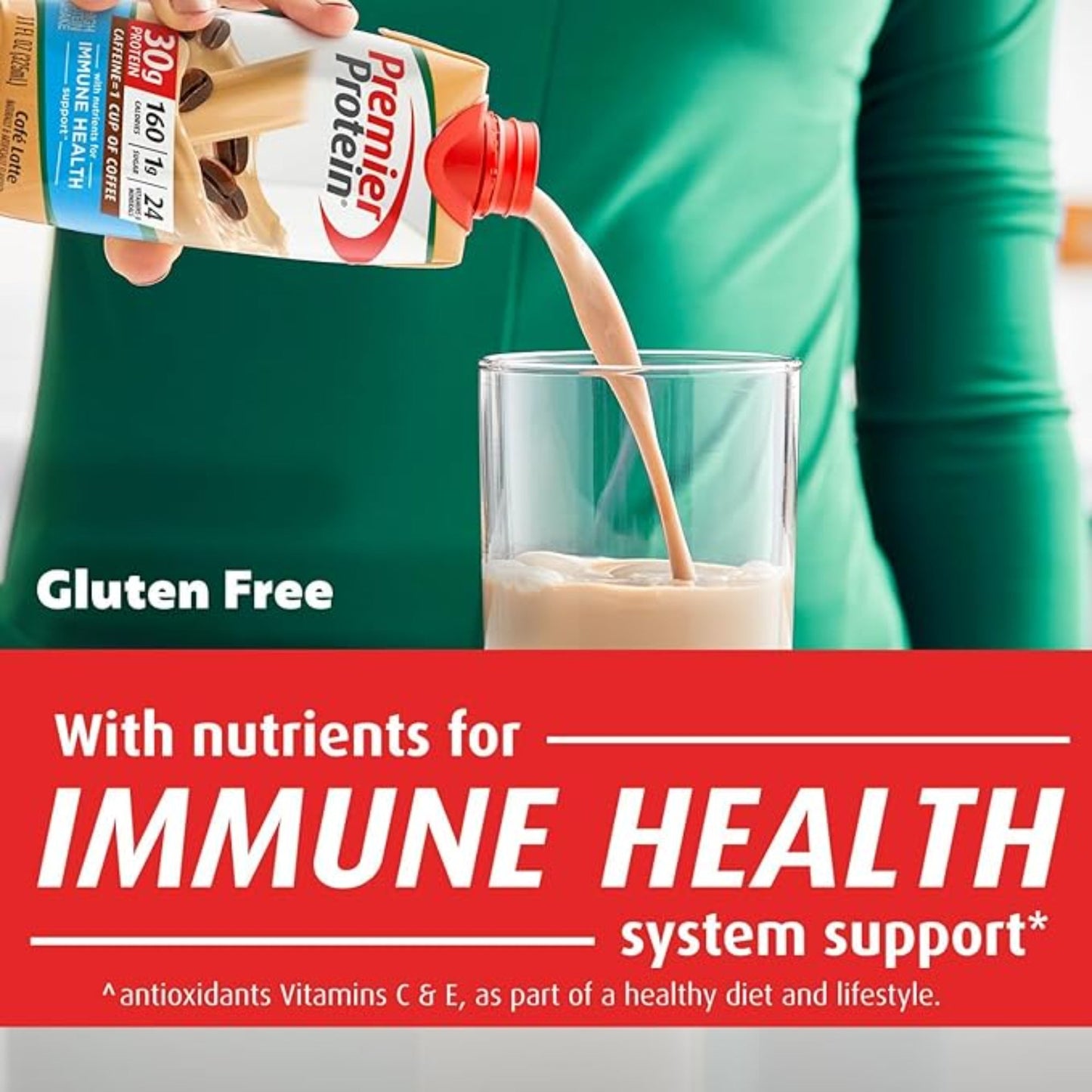 Premier Protein Protein Shake, Cafe Latte, 30g Protein, 1g Sugar, 11 fl oz Pack of 12