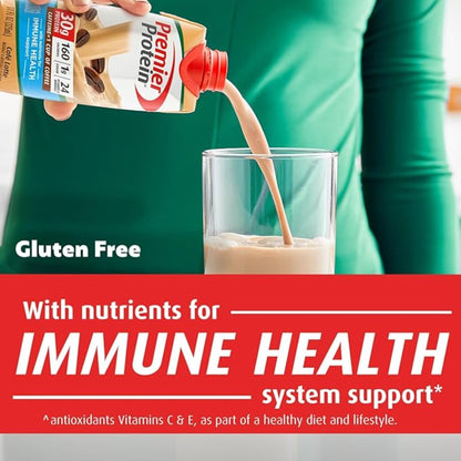 Premier Protein Protein Shake, Cafe Latte, 30g Protein, 1g Sugar, 11 fl oz Pack of 12